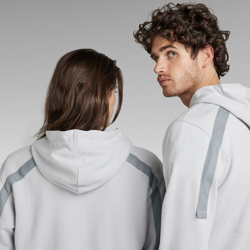 G-STAR® Unisex Tape Hooded Sweater Grey
