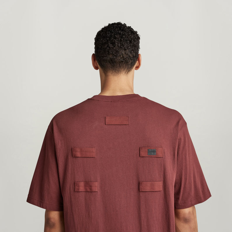 G-Star RAW® Unisex Back Tape Oversized T-Shirt Brown