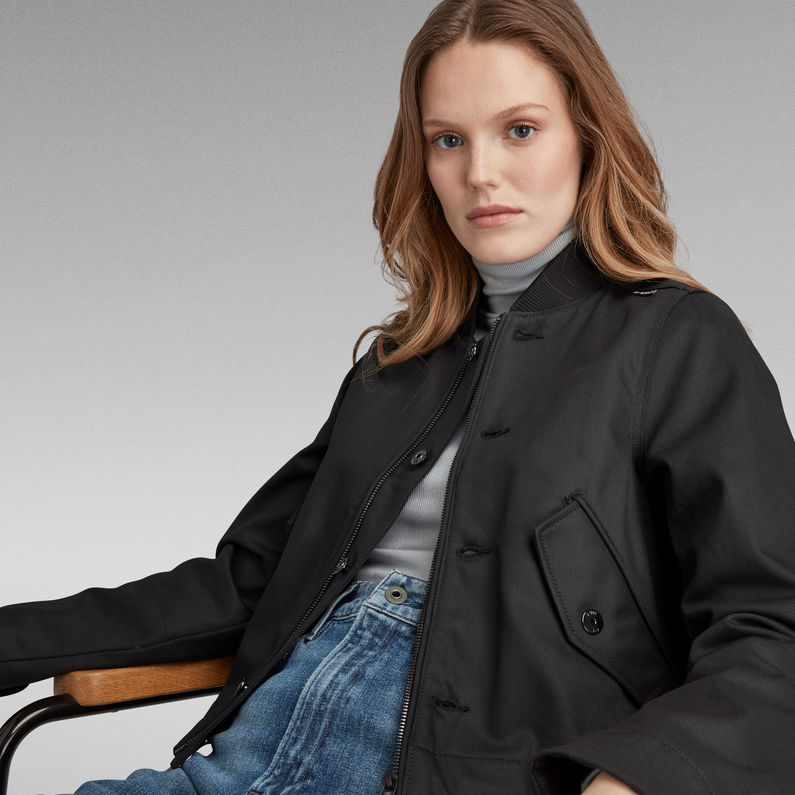 G-STAR® Drawstring Bomber Jacke Schwarz