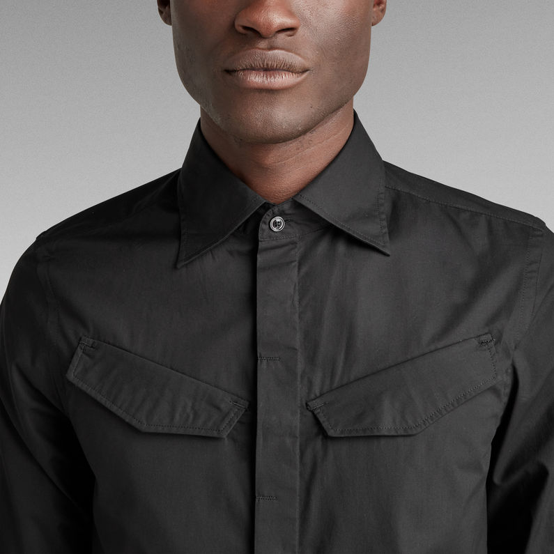 G-Star RAW® Slant pocket slim shirt Black