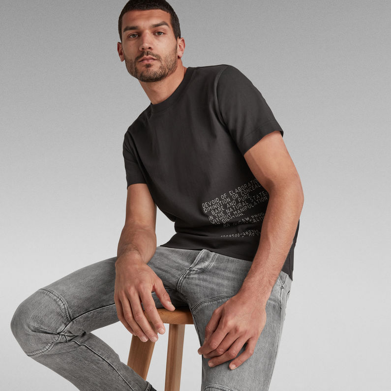 G-STAR® Text T-Shirt Schwarz