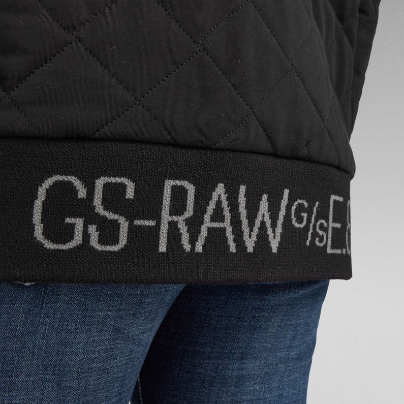 G-Star RAW® Fabric Mix Quilted Sweat Overshirt Black