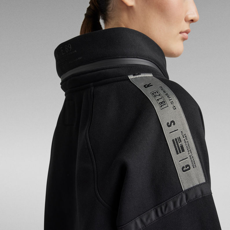 G-STAR® Constructed Hood Raglan Sweatshirt Schwarz