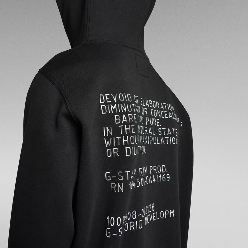 G-STAR® Back Text Hooded Sweater Black