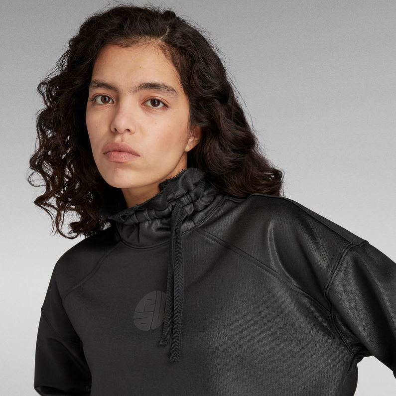 G-STAR® Ruffle Neck Loose Sweater Black