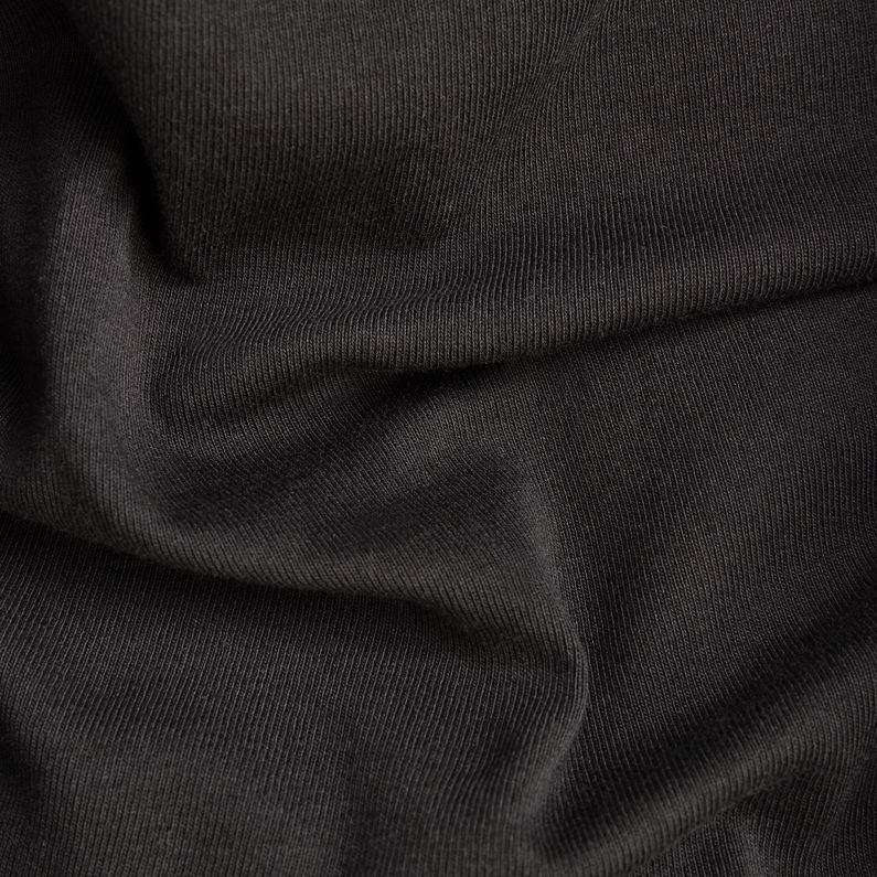 G-Star RAW® Camiseta Basic Round Neck Long Sleeve Negro