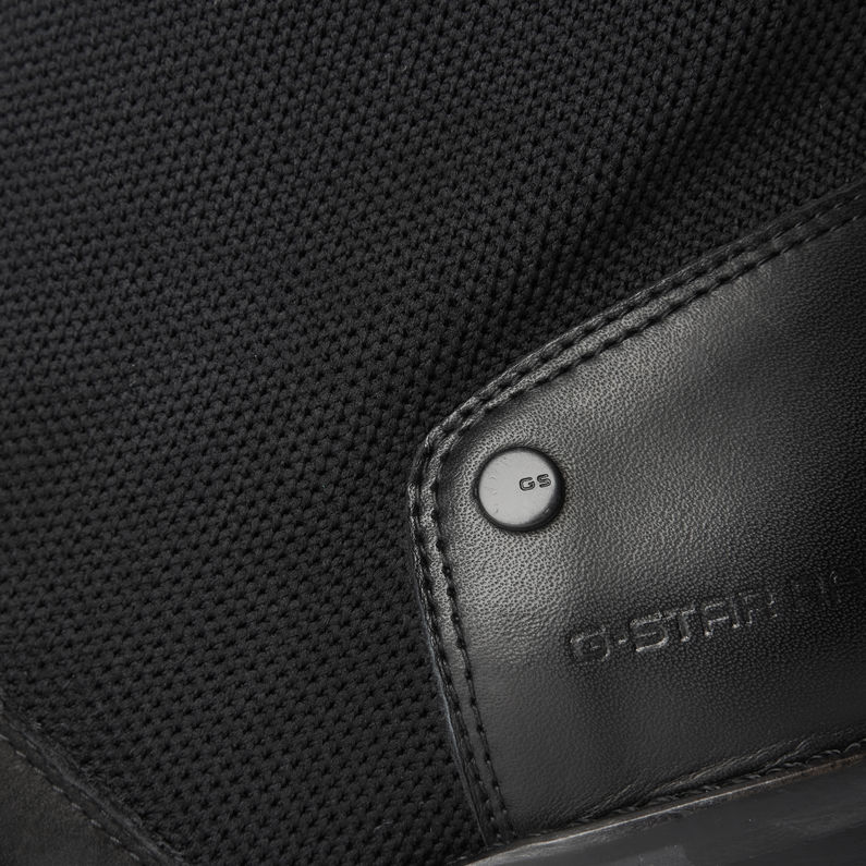 G-Star RAW® Botas Tacoma II Zip Knit Sueded Negro fabric shot