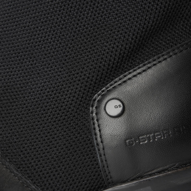 G-Star RAW® Tacoma II Zip Knit Sueded Boots Zwart fabric shot