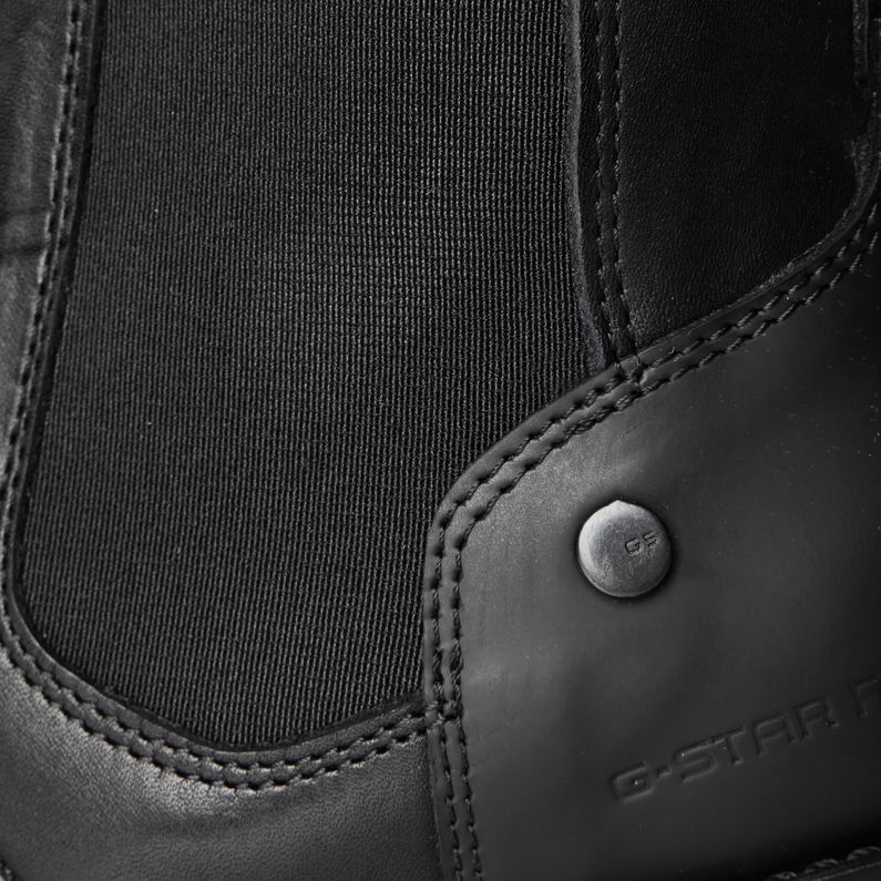 G-Star RAW® Tacoma II Chelsea Leather Boots Black fabric shot