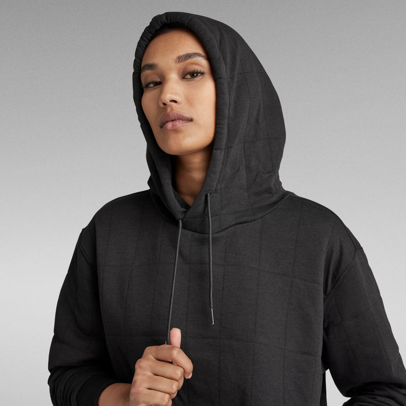 G-STAR® Ruimvallende korte hoodie Zwart