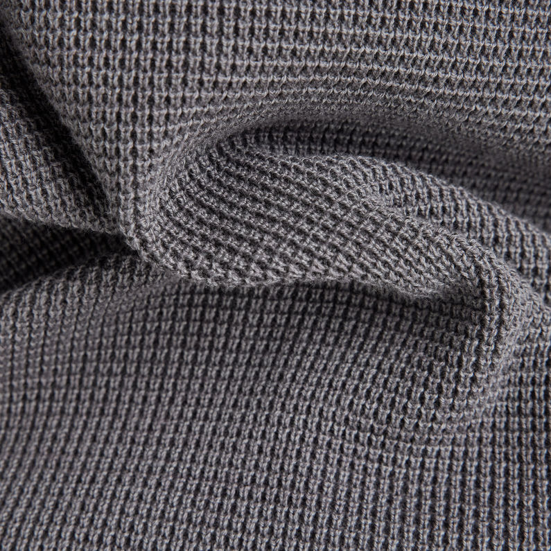 G-Star RAW® 3D Biker Knitted Zip Through Sweatjacke Grau