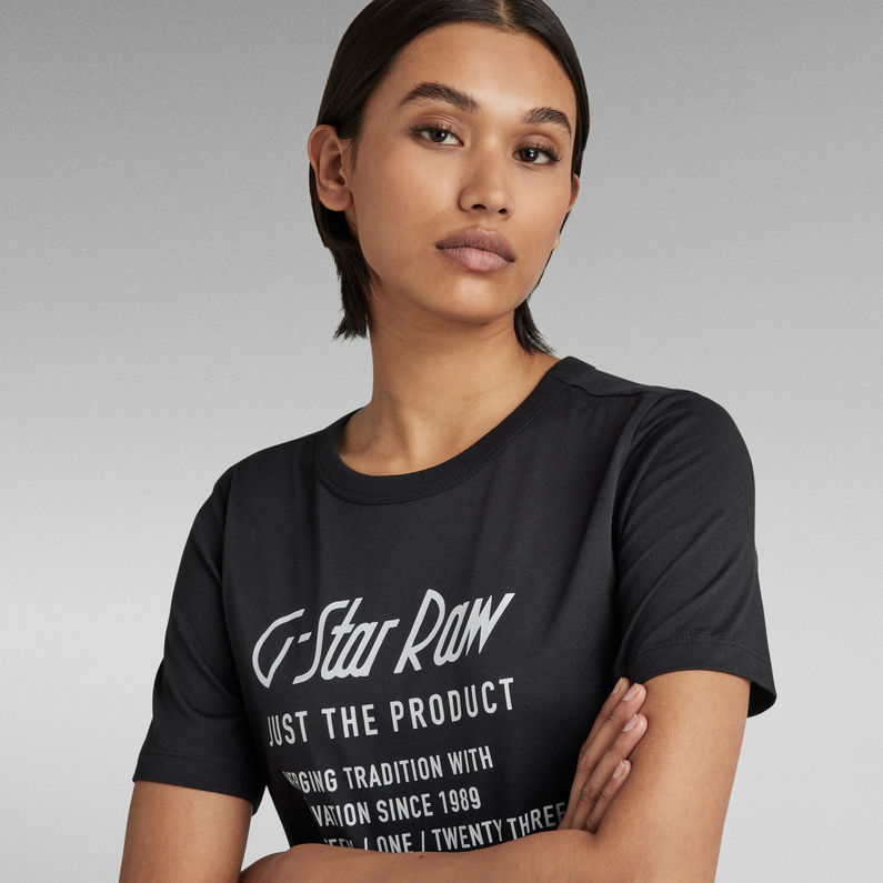 G-Star RAW® Fine Line Graphic Slim T-Shirt Black