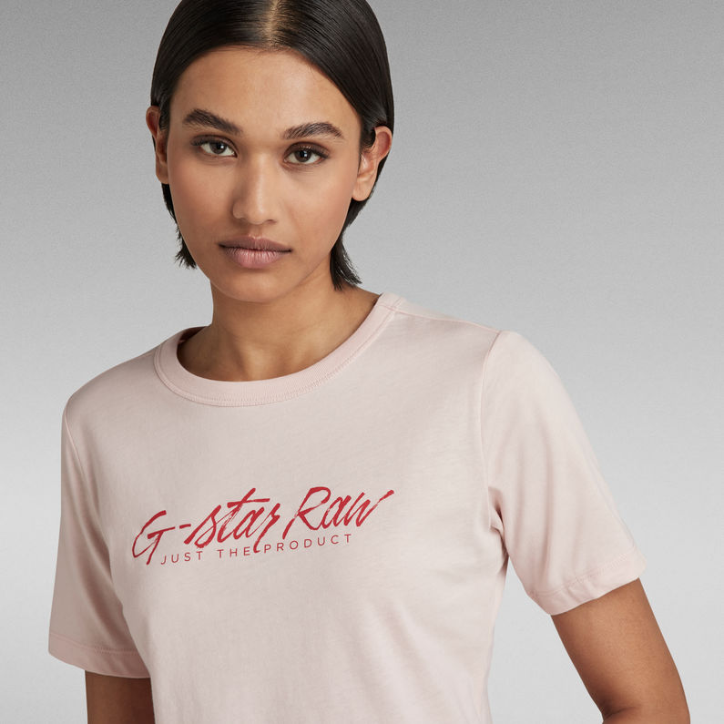 G-Star RAW® Camiseta Small Center Graphic Slim Rosa