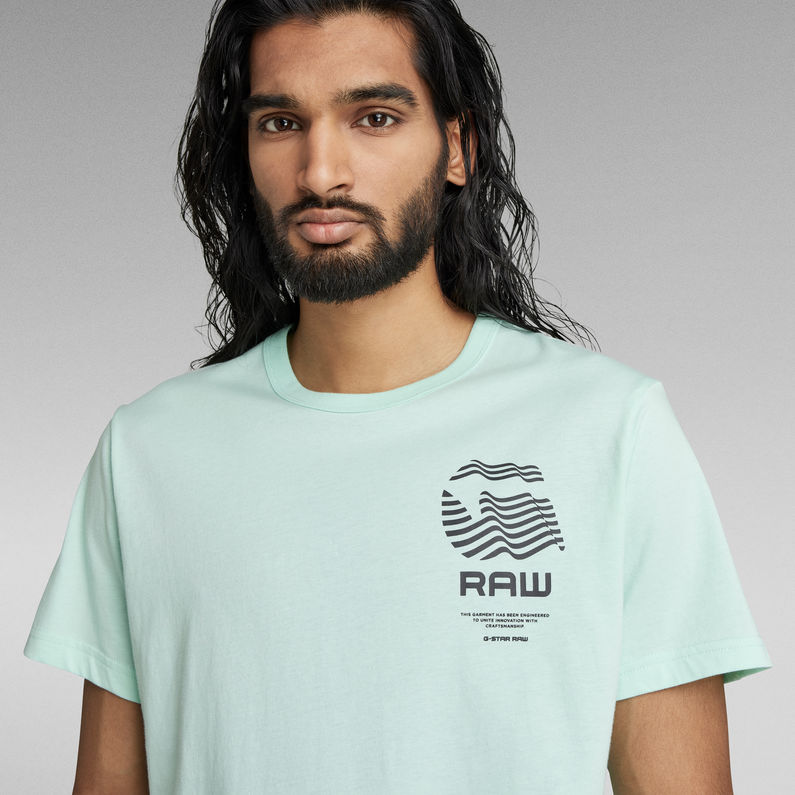 G-Star RAW® Camiseta Wavy Chest Logo Verde
