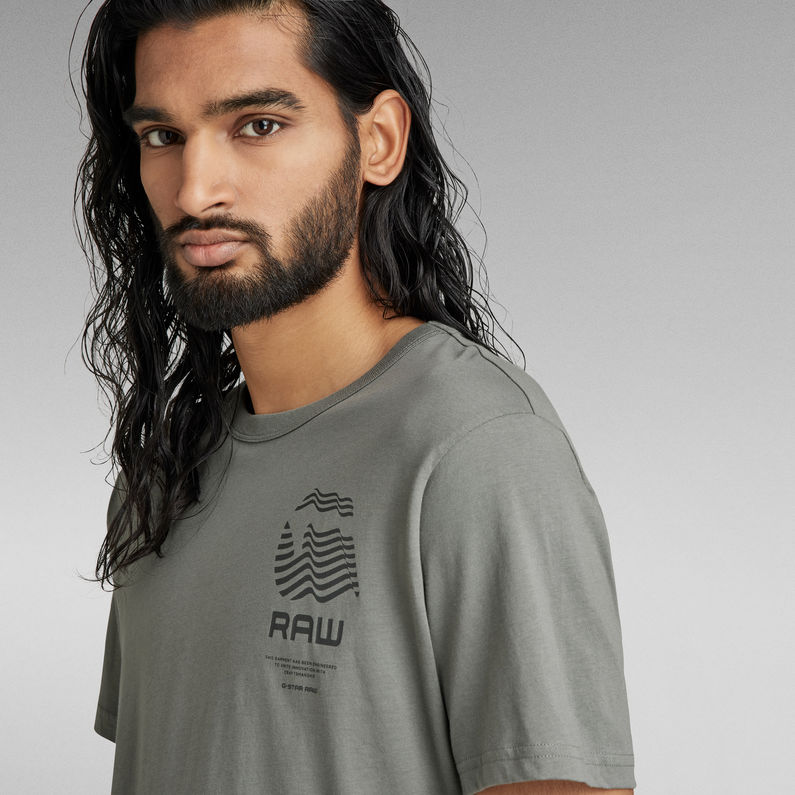 G-STAR® T-shirt Wavy Chest Logo Vert