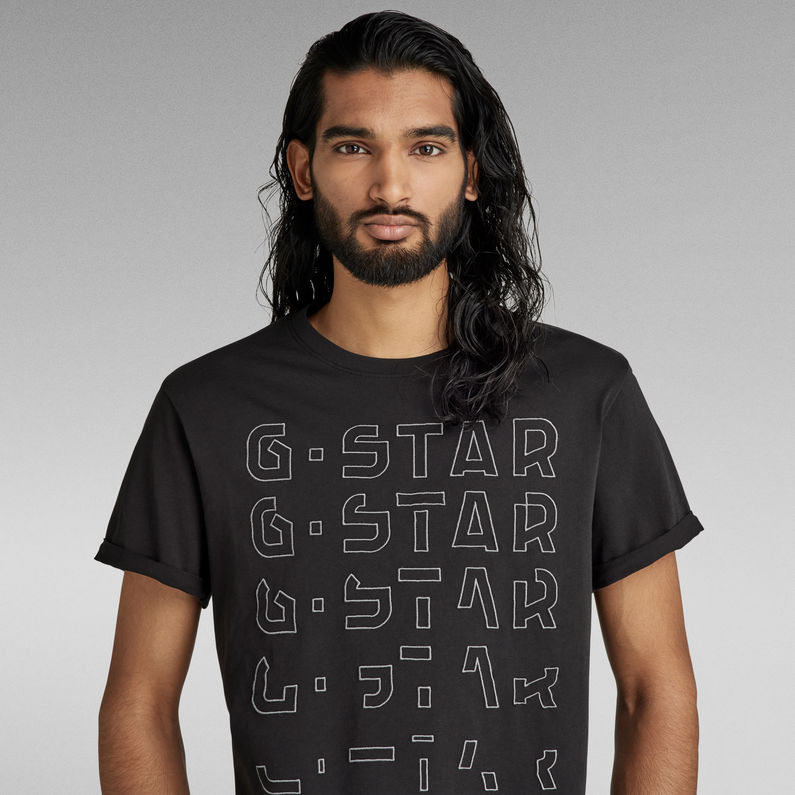 G-STAR® Embro Gradient Graphic Lash T-Shirt Black