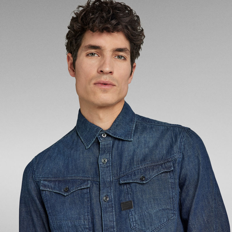 G-Star RAW® Arc 3D Denim Slim Hemd Dunkelblau
