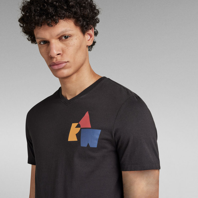 G-STAR® T-shirt Chest Graphic Slim Noir