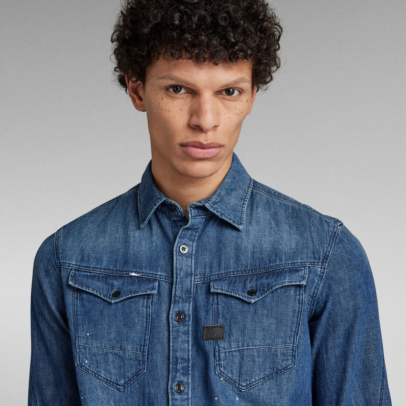 G-STAR® Arc 3D Slim Hemd Mittelblau