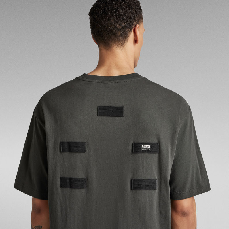G-Star RAW® Unisex Back Tape Oversized T-Shirt Grey