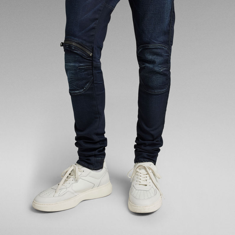 G-Star RAW® 5620 3D Zip Knee Skinny Jeans Donkerblauw
