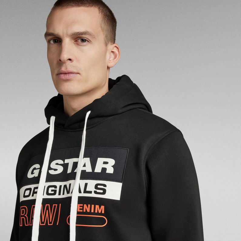 G-STAR® Sweat À Capuche Colorblock Originals Logo Noir