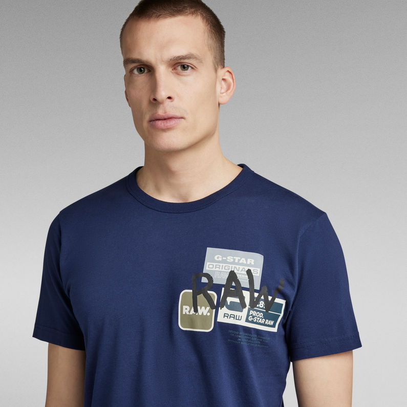 G-Star RAW® Camiseta Multi Graphic Azul oscuro