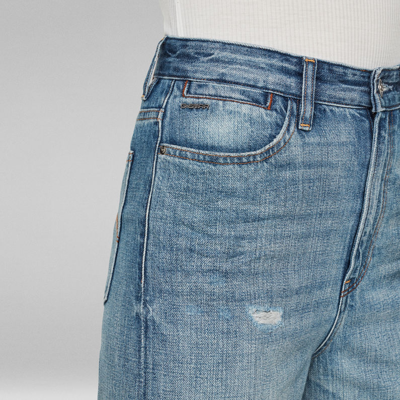 G-STAR® Tedie Ultra High Straight Turn Up Raw Edge Ankle Jeans Medium blue