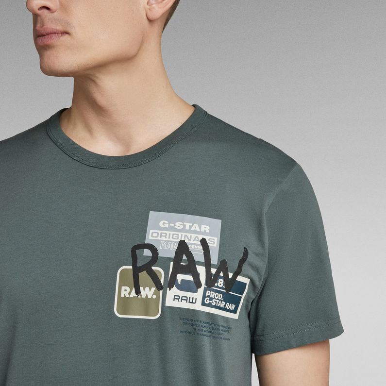 G-Star RAW® T-shirt Multi Graphic Gris