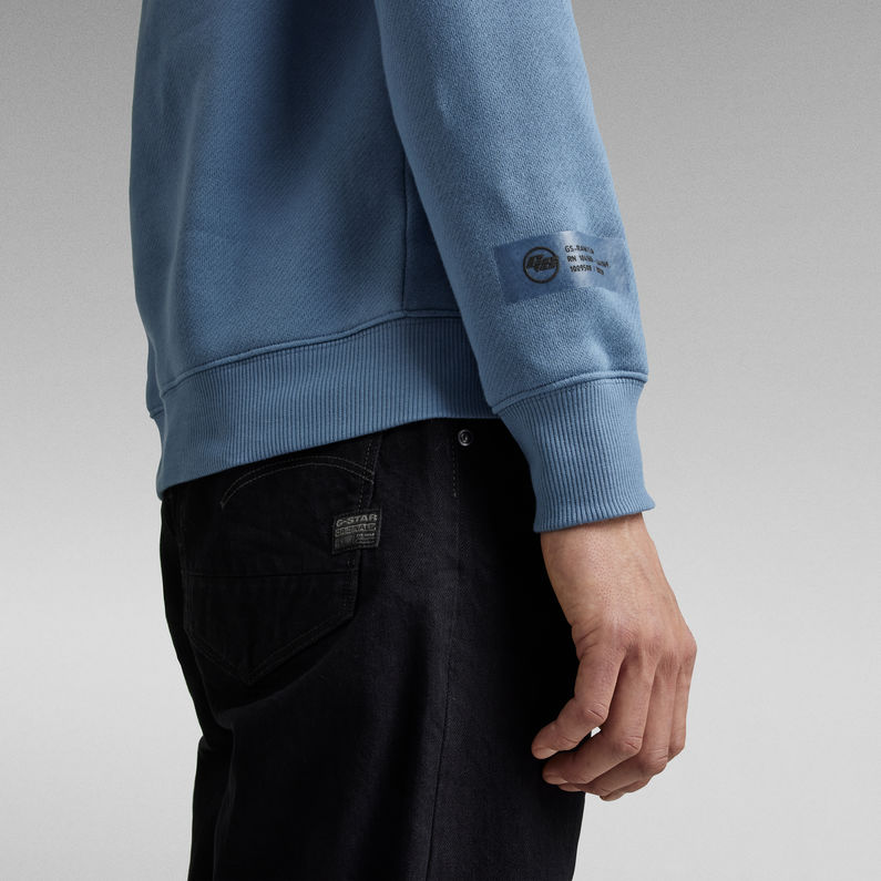 G-Star RAW® Logo Tape Sweater Midden blauw
