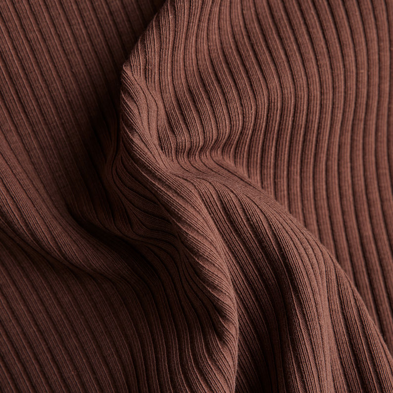 G-STAR® Rib Mock Slim Top Brown