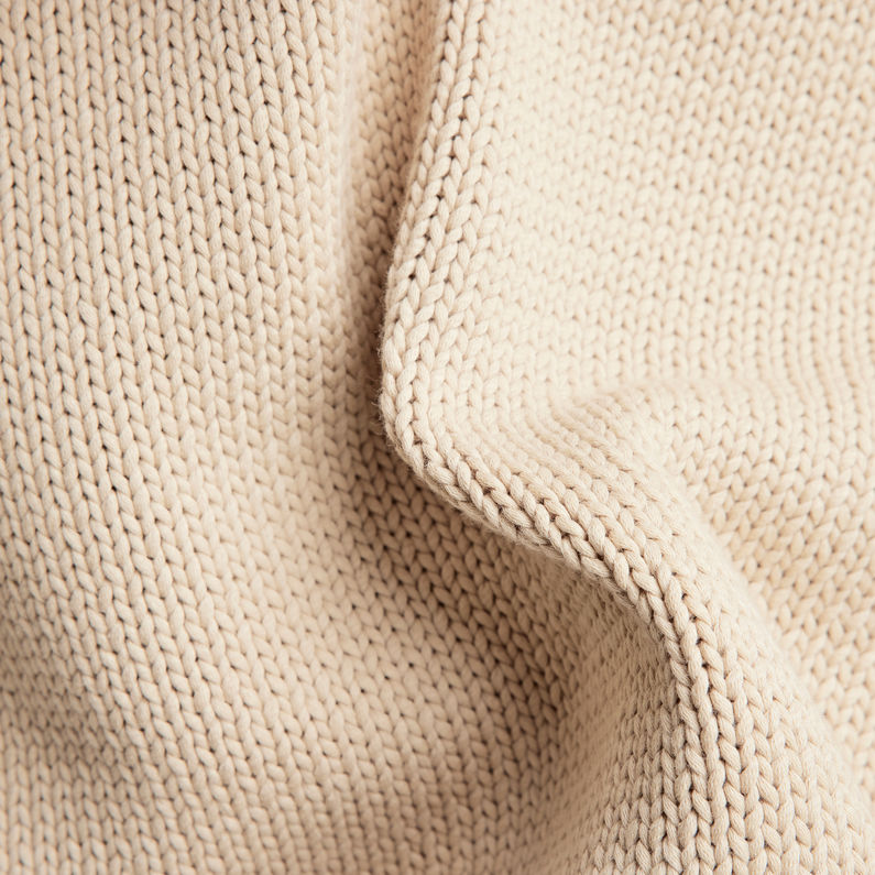 G-Star RAW® Knitted Top Open Side Turtle Neck Beige