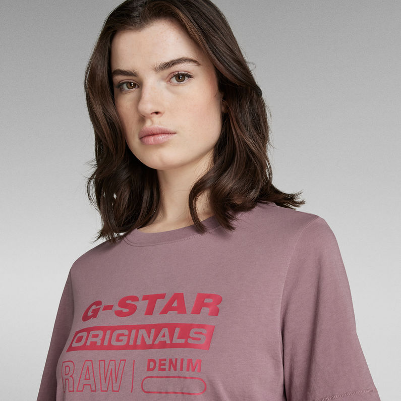 G-Star RAW® Originals Label T-Shirt Lila