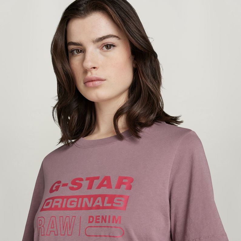 G-Star RAW® Originals Label Top Paars
