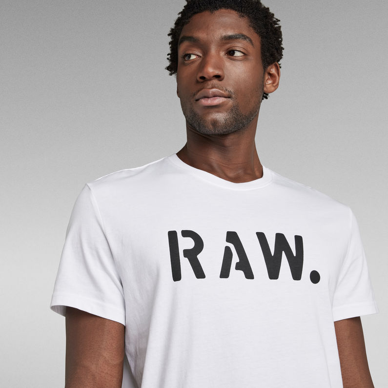G-Star RAW® T-shirt Stencil RAW Blanc