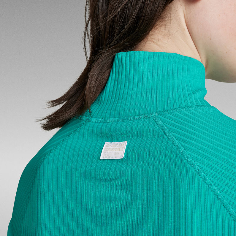 G-STAR® Rib Mock Slim Top Green