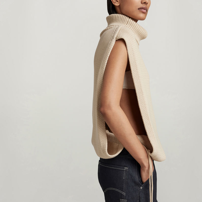 g-star-raw-knitted-top-open-side-turtle-neck-beige