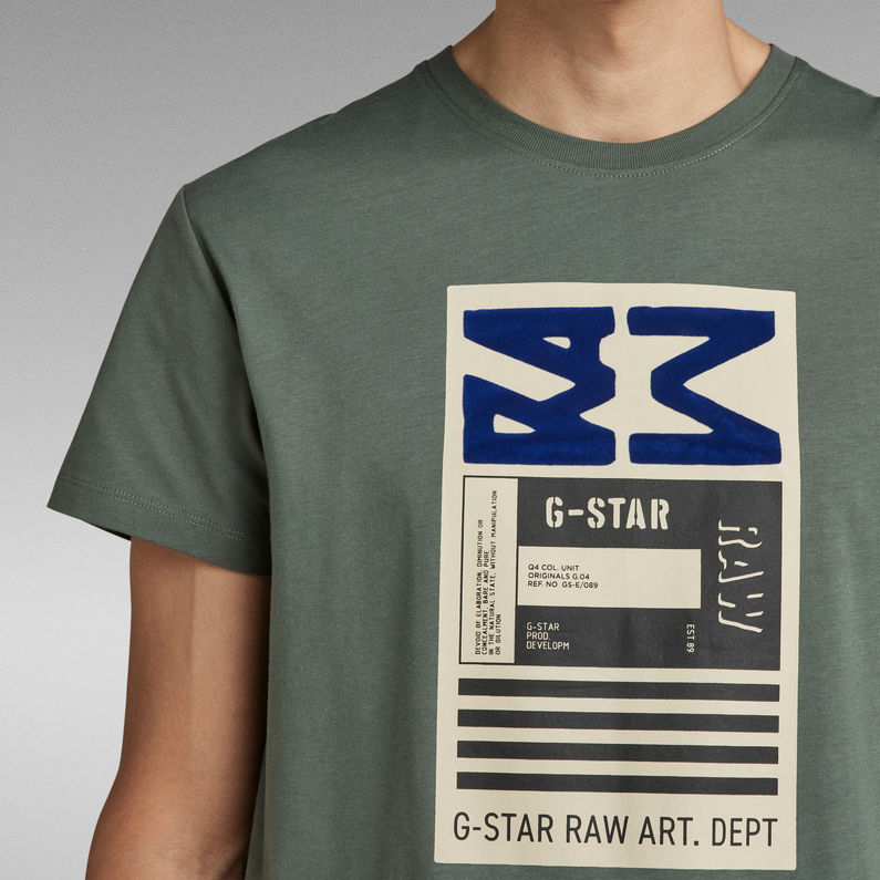 G-Star RAW® Flock Graphic T-Shirt Grün