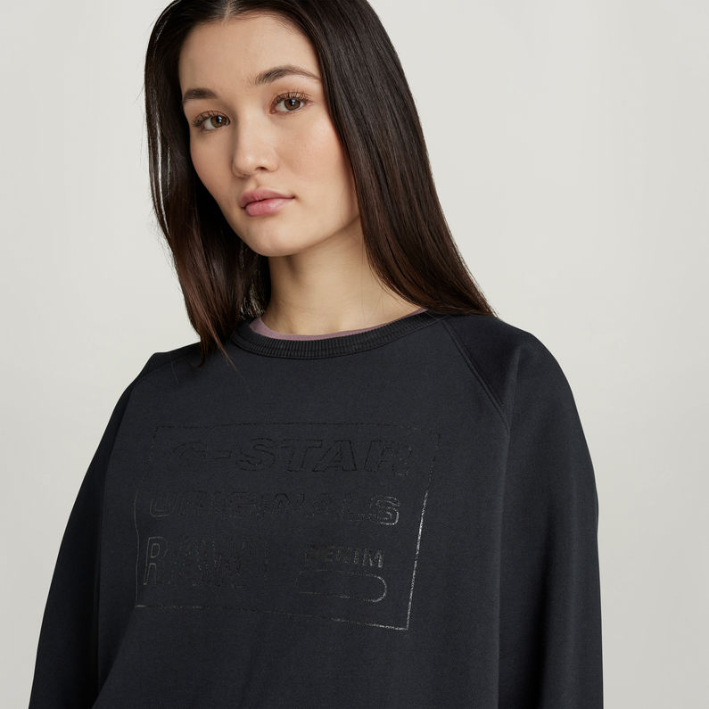 G-Star RAW® Raglan Originals Sweatshirt Schwarz