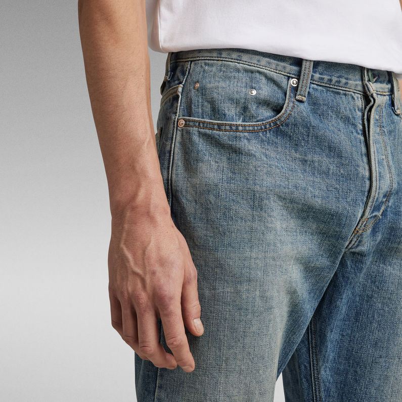 G-Star RAW® Triple A Regular Straight Selvedge Jeans Midden blauw