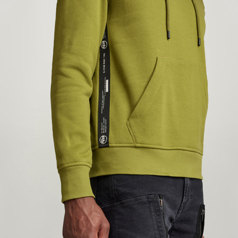 G-Star RAW® Sudadera con capucha Logo Tape Hooded Verde