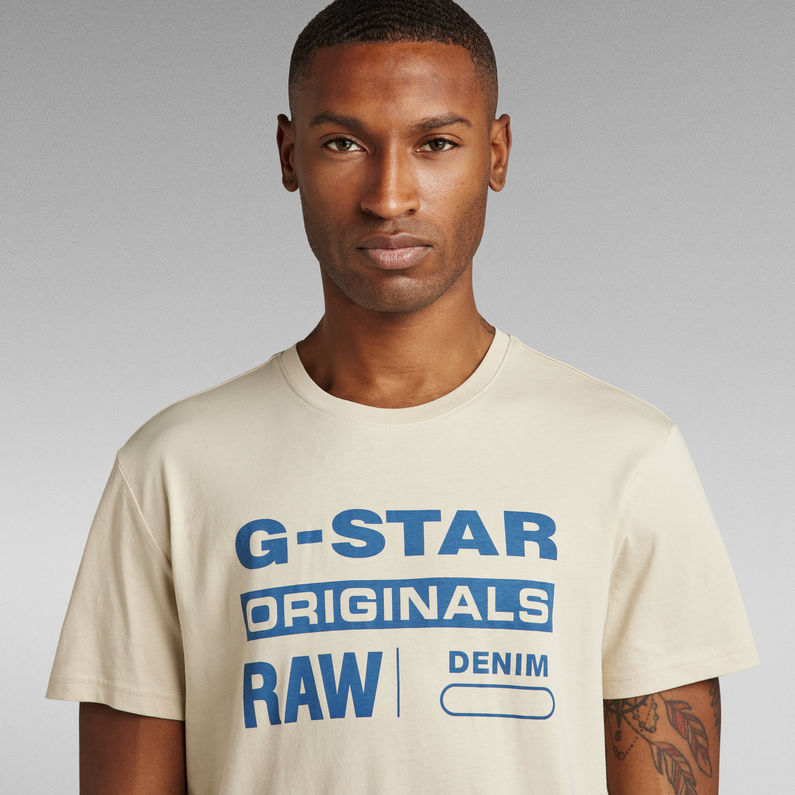 G-Star RAW® Camiseta Originals Label Beige