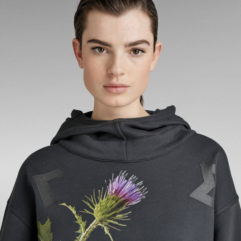 G-STAR® Thistle Anorak Oversized Hooded Sweater Grey