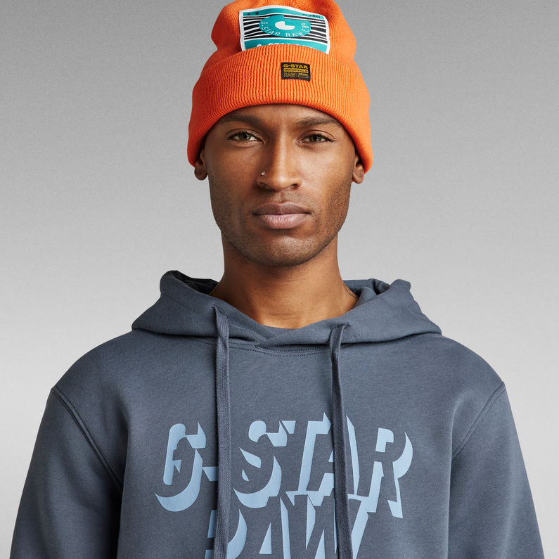 G-Star RAW® Retro Shadow Graphic Hooded Sweatshirt Mittelblau