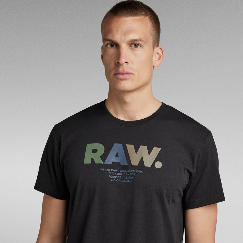 G-Star RAW® Camiseta Multi Colored RAW . Negro