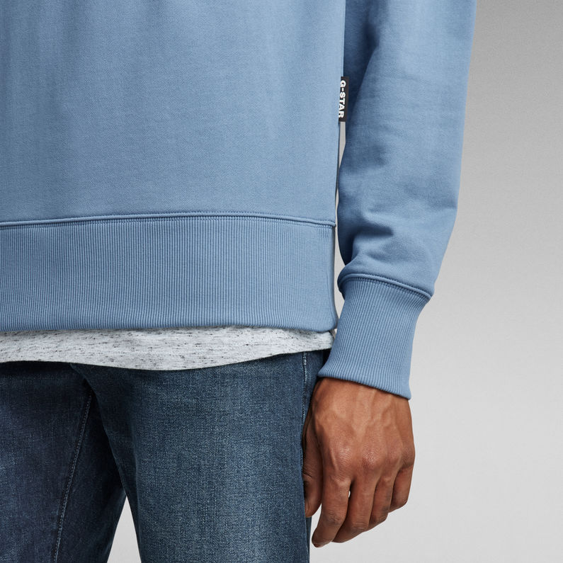 G-Star RAW® Back Graphic Loose Hooded Sweatshirt Mittelblau