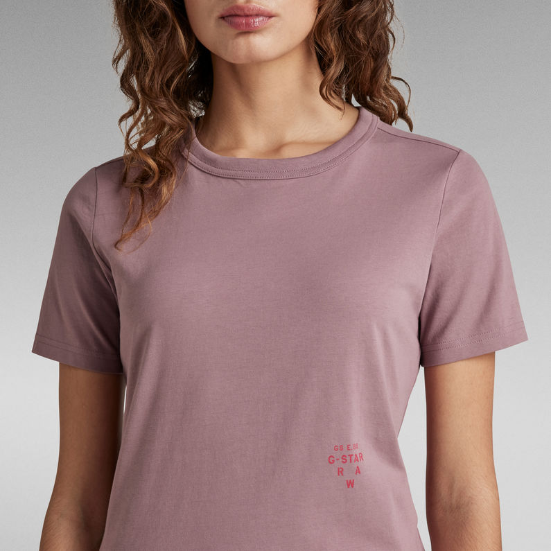 G-Star RAW® Mysid Long Slim Logo T-Shirt Purple
