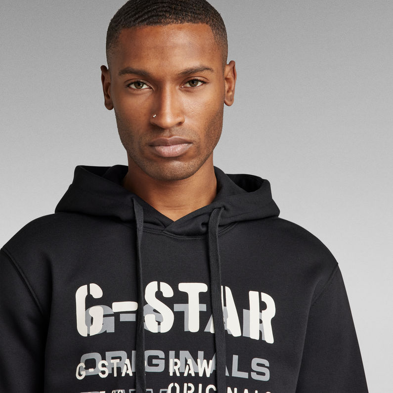 G-Star RAW® Multi Layer Originals Hooded Sweater Black