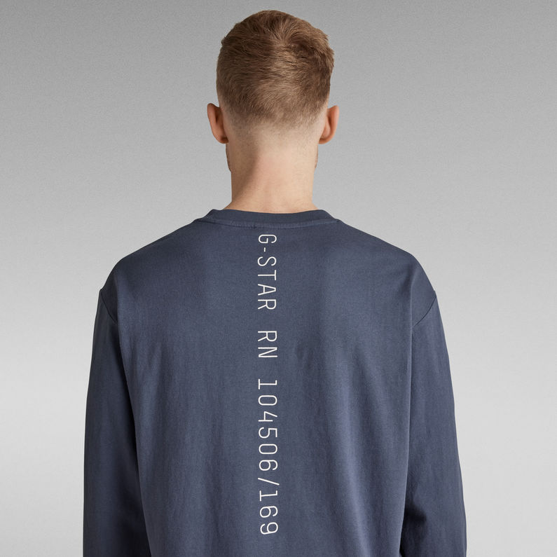 G-Star RAW® Typeface Back Graphic Boxy T-Shirt Midden blauw