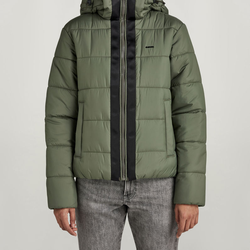 Meefic Hooded Quilted Jacket | Green | G-Star RAW® ZA